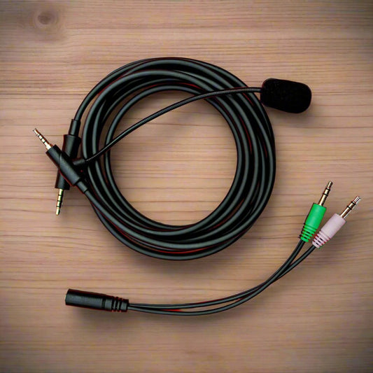 Premium Gaming Cable with Boom Mic (Cable Only) - Available in JANUARY 2025